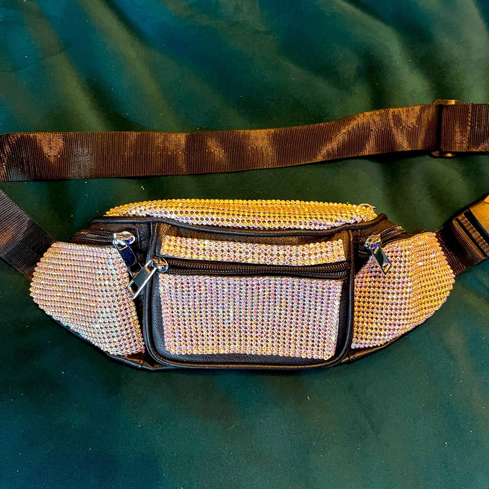 Dolls Kill Sparkling Rhinestone Fanny Pack